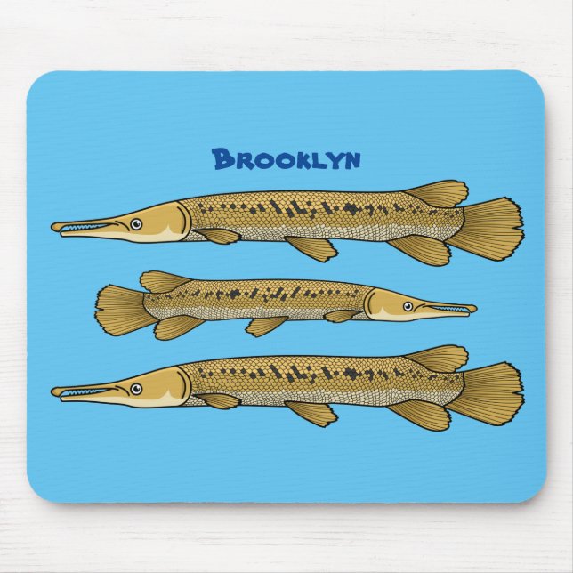 Tapis De Souris Illustration de l'alligator garfish (Devant)