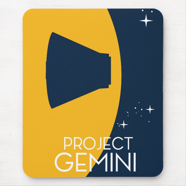 Tapis De Souris illustration de l'art spatial du projet Gemini (Devant)