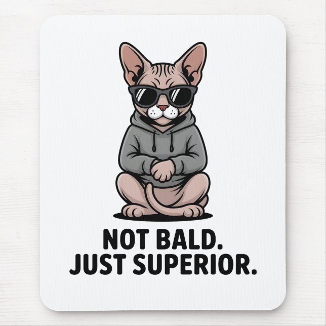 Tapis De Souris Illustration de l'attitude du chat Sphynx supérieu (Devant)