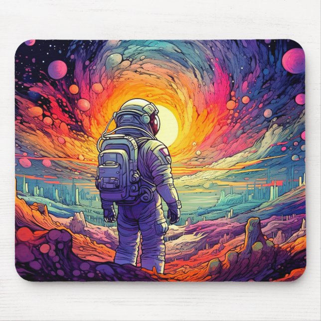 Tapis De Souris Illustration de l'espace et au-delà (Devant)