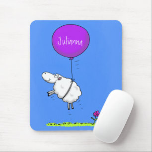 Tapis De Souris Illustration de l'humour en ballons de mouton mign