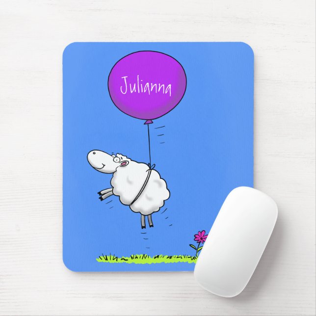 Tapis De Souris Illustration de l'humour en ballons de mouton mign (Avec souris)