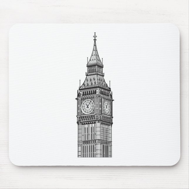 Tapis De Souris Illustration de Londres Big Ben (Devant)