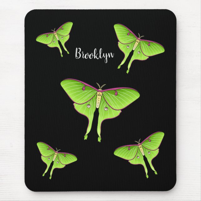 Tapis De Souris Illustration de Luna Moth (Devant)