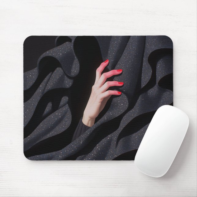 Tapis De Souris Illustration de main de hijab étoilé caché (Avec souris)