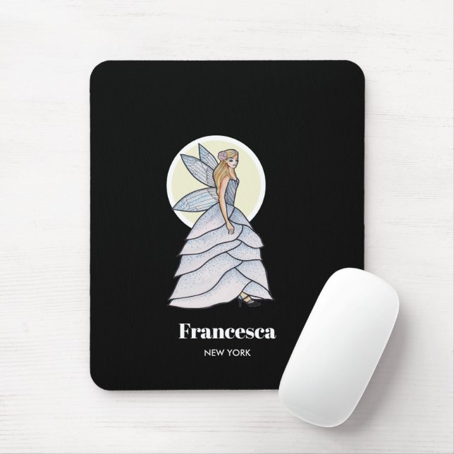 Tapis De Souris Illustration de mode de princesse fée pétale (Avec souris)
