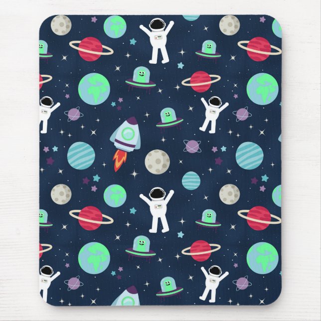Tapis De Souris illustration de motif spatial (Devant)