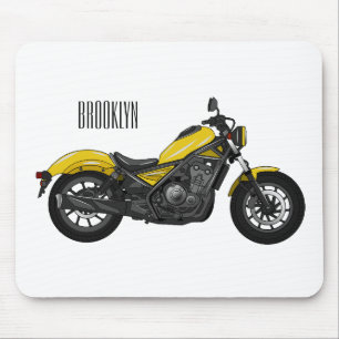 Tapis De Souris Illustration de moto Cruiser