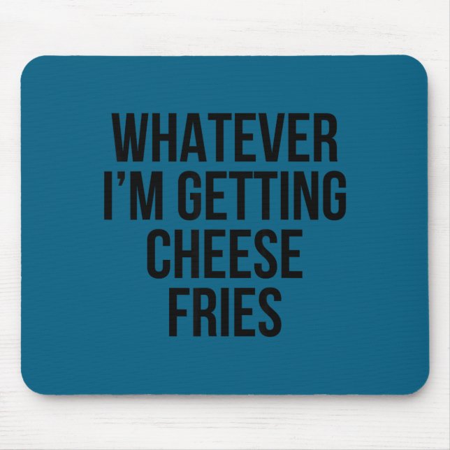 Tapis De Souris Illustration de nourriture de frites au fromage, p (Devant)