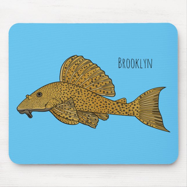 Tapis De Souris Illustration de poisson Pleco (Devant)