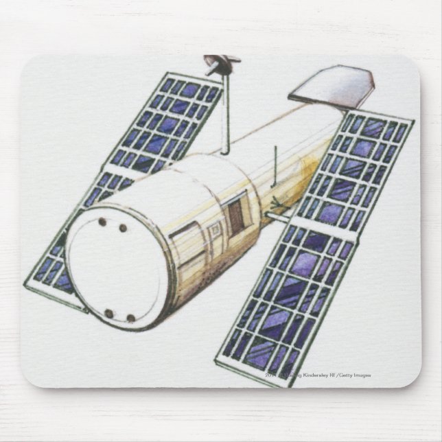 Tapis De Souris Illustration de satellite utilisée pour la (Devant)