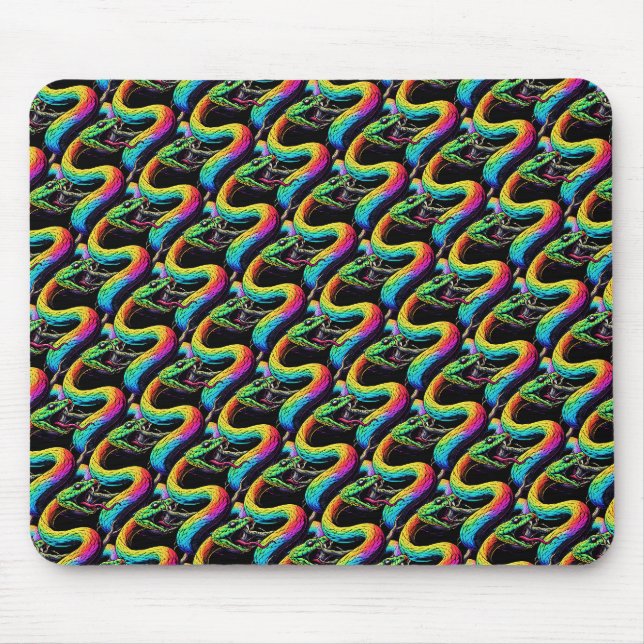 Tapis De Souris Illustration de serpent coloré (Devant)