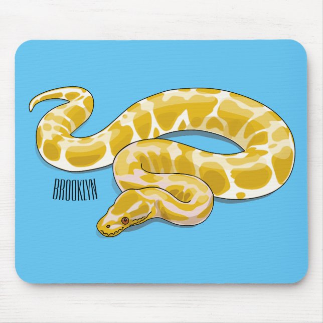 Tapis De Souris illustration de serpent python birman de dessin an (Devant)