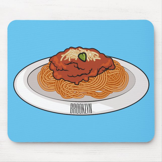 Tapis De Souris Illustration de Spaghetti (Devant)