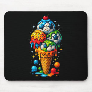 Tapis De Souris Illustration de sport d'art de football qui dégoul