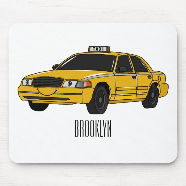 Tapis De Souris Illustration de taxi (Devant)