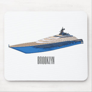 Tapis De Souris Illustration de yacht