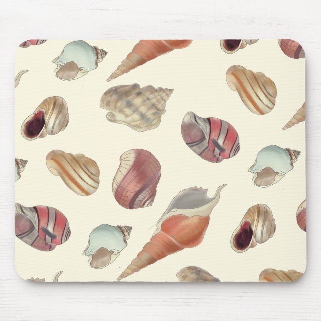 Tapis De Souris Illustration des coquillages (Devant)