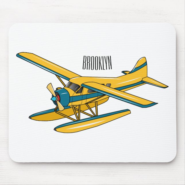 Tapis De Souris Illustration d'hydravion (Devant)