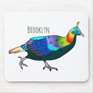 Tapis De Souris Illustration d'oiseau monal himalayen