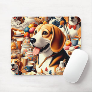 Tapis De Souris Illustration du Beagle rétro