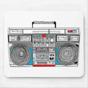 Tapis De Souris illustration du boombox 80s