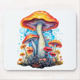 Tapis De Souris Illustration du champignon psychédélique coloré