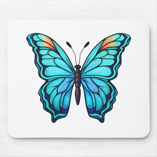 Tapis De Souris Illustration du papillon de dessin (Devant)