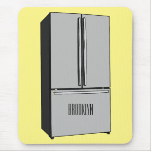 Tapis De Souris Illustration du réfrigérateur de porte française