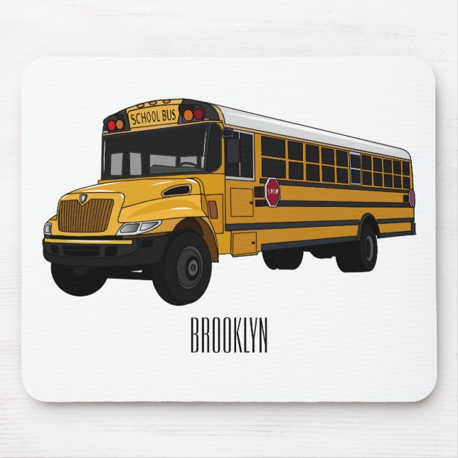 Tapis De Souris Illustration d'un autobus scolaire (Devant)