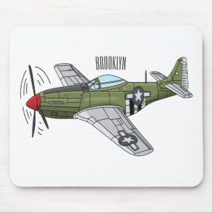 Tapis De Souris Illustration d'un avion militaire