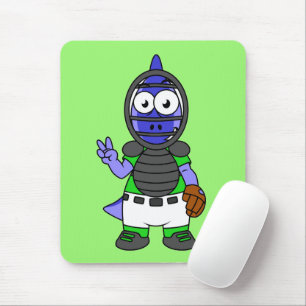 Tapis De Souris Illustration D'Un Capteur De Baseball Parasaurolop