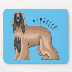 Tapis De Souris Illustration d'un chien hound afghan