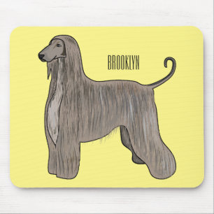 Tapis De Souris Illustration d'un chien hound afghan