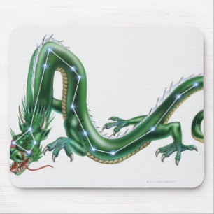 Tapis De Souris Illustration d'un dragon avec le Dragon (Draco)