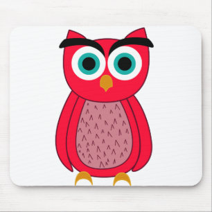 Tapis De Souris Illustration d'un joli oiseau rose