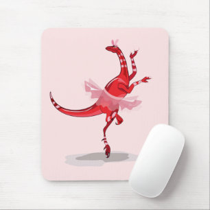 Tapis De Souris Illustration D'Un Raptor Danseur Ballerina.