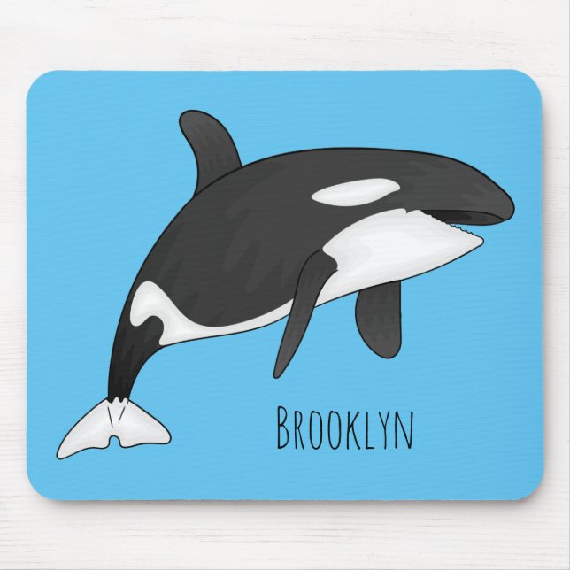 Tapis De Souris Illustration d'une baleine tueuse (Devant)