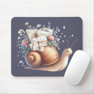 Tapis De Souris Illustration florale pastel de courriel mignon esc