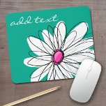 Tapis De Souris Illustration florale tendance - rose et vert<br><div class="desc">Un morceau d'art zen et fantaisiste,  hipster. Vous pouvez ajouter un nom,  un monogramme ou un autre texte personnalisé. Si vous avez besoin de déplacer l'art autour,  cliquez sur le bouton personnaliser pour apporter des modifications.</div>