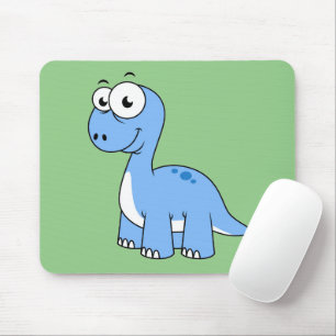 Tapis De Souris Illustration Mignonne D'Un Brontosaurus.