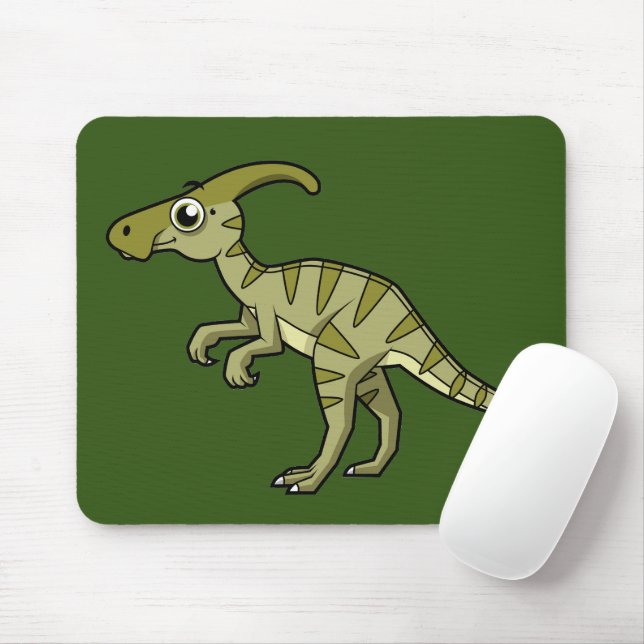 Tapis De Souris Illustration Mignonne D'Un Parasaurolophus Dinosau (Avec souris)
