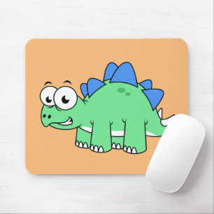 Tapis De Souris Illustration Mignonne D'Un Stegosaurus. 2