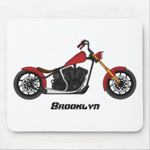 Tapis De Souris Illustration motocyclette de style hélicoïdal