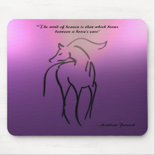 Tapis De Souris Illustration Mousepad - citation Arabe de cheval