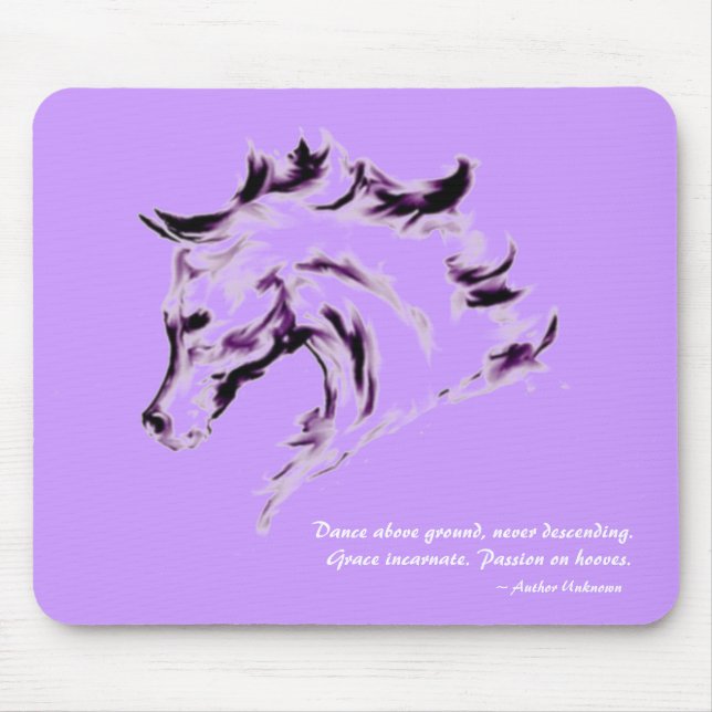 Tapis De Souris Illustration Mousepad - citation de cheval de (Devant)