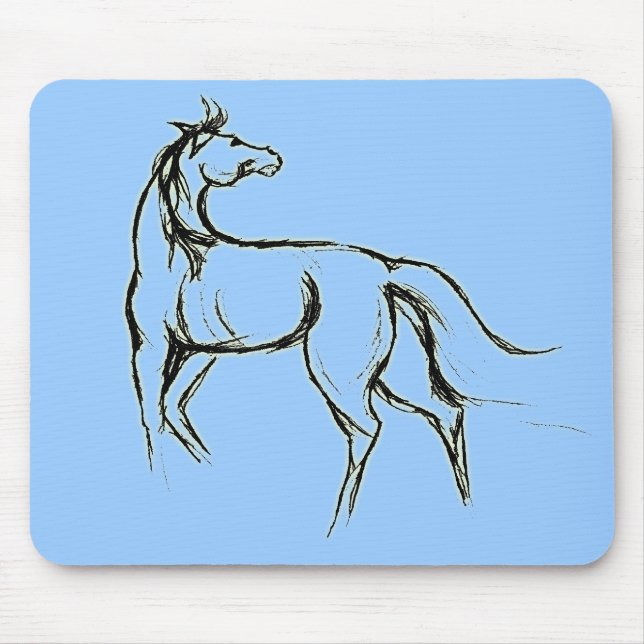 Tapis De Souris Illustration Mousepad de cheval (Devant)
