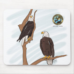Tapis De Souris Illustration Mousepad de couples d'Eagle