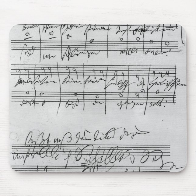 Tapis De Souris Illustration musicale manuscrite (Devant)