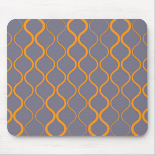 Tapis De Souris Illustration ondulée jaune, rétro, cool et tendanc